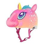 RASKULLZ SUPER RAINBOW UNICORN HELMET CHILD 5+ 50-54CM PINK WITH 3D UNICORN FEATURES