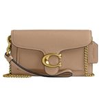 Coach Women's Polished Pebble Tabby Wristlet, Taupe, One Size