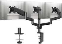 MOUNTUP Triple Monitor Mount - Monitor Desk Mount for 3 Computer Screens Up to 27 inch, Triple Monitor Arm with Gas Spring, Heavy Duty Monitor Stand, Each Arm Holds Up to 17.6 lbs