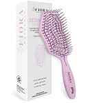 Fiora Naturals Hair Detangling Brush -100% Bio-Friendly Detangler hair brush w/Ultra-soft Bristles- Glide Through Tangles with Ease - For Curly, Stright, Women, Men, Kids, Toddlers, Wet and Dry Hair