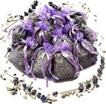 12 Hand Made Bags of Dried 2024 French Lavender, Vacuum Sealed, Fresh Highly Fragrant Lavender Lilac Bags, Moth Protection for Closet and Drawers Natural Air Purifying Luggage Freshener