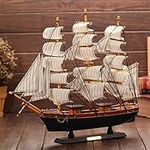 Wooden Sailboat Model Decor Miniatu