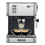 INALSA Espresso Coffee Machine for Home, Office|20 Bar Pressure|2 Yr Warranty|NTC temperature Control Technology|With Milk Frother|Double Shot System|3in1- Espresso, Cappuccino & Latte (Espressimo 20)