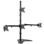 VIVO Quad 13 to 24 inch LCD Monitor Mount, Freestanding Desk Stand, 3 Plus 1 Articulating Display, Holds 4 Screens, VESA up to 100x100mm, STAND-V104B