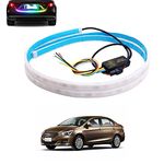 XZRTZ Flexible Car LED Strip Lights, Car Exterior Tailgate Trunk LED Daytime Running Turn Signal Brake Reverse Tail Lights, Car License Plate Light Compatible With C-iaz