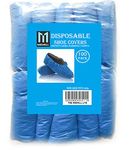 MIDHILL 100x PREMIUM BLUE DISPOSABLE SHOE COVERS OVER SHOE COVERS FOR CLEANING OVER SHOE PROTECT CARPETS 3.5g 50 PAIRS ONE SIZE FITS ALL