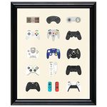 Retro Video Game Posters,Video Gaming Posters for Gamer Room Decor,Gamer Decor for Boys Room(8"x10", With frame)