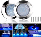 90led Boat Marine Led Underwater Lights,Stainless Steel IP68 Waterproof Surface Mount, for Stern Interior Navigation Deck Courtesy Night Fishing Cruise Ships Yachts Boats Sailboat Pontoon Transom