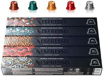 Nespresso World Explorations Pack: ENVIVO LUNGO, FORTISSIO LUNGO, LINIZIO LUNGO, SHANGHAI LUNGO, BUENOS AIRES LUNGO, 50 Capsule