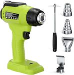 Heat Gun for Ryobi 18V One+ Battery (No Battery), Cordless Hot Air Gun with 4 Nozzles, Battery Heat Gun for Welding, Bending Pipes, Colour Removal