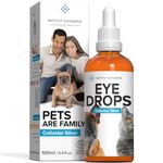 Institut Katharos Eye Drops for Dogs & Cats - Helps with Eye issues - Powerful Dog & Cat & Kittens Solution : Wash, Care, Dry, Gunky Eyes