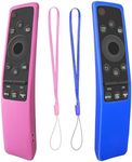 2 Pack Samsung Remote Control Case, Silicone Protective Case for Samsung Smart TV Remote Control BN59 Series Shockproof Non-Slip Remote Control Case Holder Silicone Cover Protection (Navy Blue + Pink)