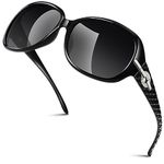 GQUEEN Oversized Polarised Sunglasses Womens Ladies UV400 Protection Vintage Fashion Trendy Sunglasses