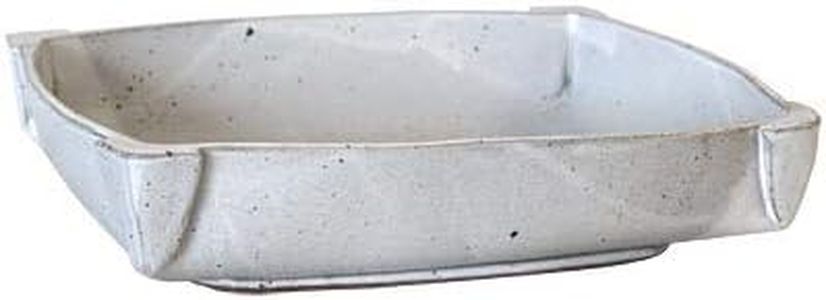 Anthony Stoneware Square Collection Large Casserole, White