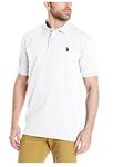 U.S. Polo Assn. Men's Solid Interlock Shirt, White, Small