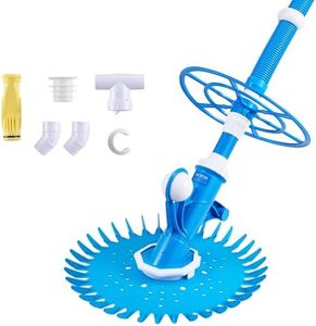 VEVOR Suction Pool Cleaner, Automatic Pool Vacuum Cleaner, Suction Side Automatic Pool Cleaner, Suction Vacuum Pool Sweeper with 12 Hoses, for In-ground and Above-Ground Pool Up to 609.6 x 1066.8 cm