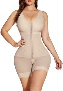 SHAPSHE Shapewear for Women Tummy Control Fajas Colombianas Post Surgery Compression Garment Butt Lifter Body Shaper, Tan, Medium
