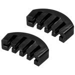 MECCANIXITY 4/4 Violin Practice Mute Violin Silence Rubber Violin Mute Black for Fiddle 4/4 Violin Volume Control, Pack of 2