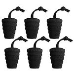 GanFindX 6 Pack Glitter Black Kayak Scupper Plug Kit, Fits 1.4-1.8" scuppers, High Elasticity Fits Most Drain Holes & EVA Meterial