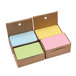 400 Pieces Kraft Paper Cards Multicolor Blank Kraft Paper Message Cards Business Cards Kraft Paper Study Cards for Learning, Memory, Study, Note (4 Colors)