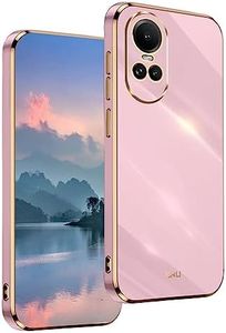 UPLAI Case for Oppo Reno 10 5G/Oppo Reno 10 Pro 5G, Ultra Thin Shockproof Mobile Phone Case with Fashion Electroplating Design, Premium TPU and Soft Silicone Protective Case (Purple)