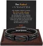 Gifts for Men Leather Bracelet Brow