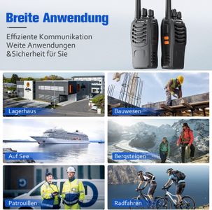 JUCJET 88E Walkie Talkies 4-Pack – Long Range Two-Way Radios