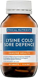 Ethical Nutrients Lysine Cold Sore Defence - Helps Fight Cold Sore Outbreaks & Supports Immune System - 60 Tablets