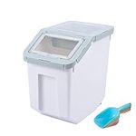 Dog Food Storage Container 20lb (10kg), Airtight Pet/Cat Food Storage Containers with Food Scoop for Cat Dog Food Storage - Green - Large