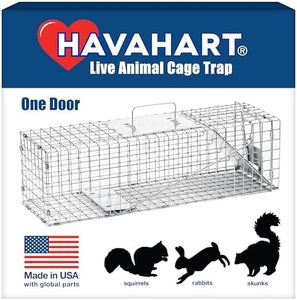 Havahart Medium 1-Door Humane Catch and Release Animal Trap for Rabbit, Skunk, Mink, and Squirrel - Professional Style Live Catch Trap - 1078SR - Humane Capture and Release