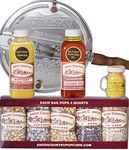 Amish Country Popcorn | 6 Quart Stovetop Popper and Popcorn Kernel Gift Set | Old Fashioned, Non-GMO and Gluten Free