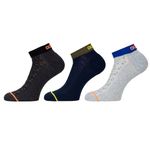 adidas Heel And Toe Terry Ankle Socks Pairs Of 3 Cotton Sportswear Socks For Men (Ad-0970, Anthra Mel, Coll Navy, Lt. Grey Mel)