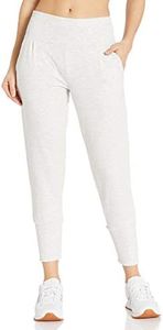 Danskin Women's Slim Tapered Jogger, Oatmeal Heather, Large