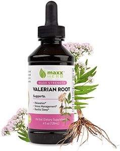 Maxx Herb Valerian Root Liquid Extract (4 Oz Bottle with Dropper) Max Strength, Absorbs Better Than Sleeping Pills or Valerian Capsules, for Relaxation - Restful Sleep, Alcohol-Free (1 Bottle)