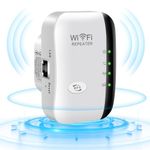 WiFi Extender Booster Signal Booster - WiFi Range Extender Broadband Extender Garden WiFi Extender Ethernet Port with WPS Function Expands Wireless Signal Coverage up to 3000sq.ft for 30 Devices