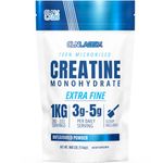 Creatine Monohydrate Powder - 1kg | 200 Mesh Fine Grade Powder, Pure & Mixes Easily | Includes Scoop | Unflavoured | Made in The UK by CLN Labs