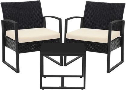 3-Piece Bistro Outdoor Patio Furniture Set, Beige