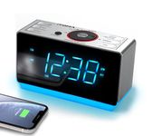 Alarm Clock Radio with Bluetooth Speaker, Digital FM Radio, Dual Alarm with Snooze, Dimmer Control, USB Charging Output and Night Light iTOMA CKS708