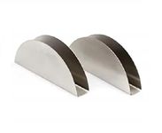 Dynore Stainless Steel Half Moon Shape Napkin Holder- Set of 2