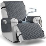 TAOCOCO Non-Slip Recliner Chair Cover Sofa Slipcover, Pet Cover for Small Recliner Chair with Elastic Straps, Washable Reclining Chair Cover Recliner Furniture Protector (23'' Small, Dark Grey)