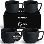 MIAMIO - 450 ml Coffee Mugs/Mug Set of 4 - Ceramic Mug for Coffee, Latte, Cappuccino, and Tea - Oasis Collection