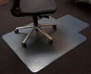 MINDMAT| 2.8mm Thick Clear PVC Carpet Protector, Office Chair Mat 90x120cm | Transparent and Waterproof, Keep your Carpet Protected, Home & Work|* Includes gift bundle 'Mouse Mat' * | UK Brand