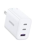 UGREEN 65W USB C Charger 3-Port USB C Block Fast Wall Charger USB C Charger Brick PPS Compatible with MacBook Pro/Air, iPad Pro/Air, iPhone 15/14/13/12, Galaxy S23, S22, Steam Deck and More