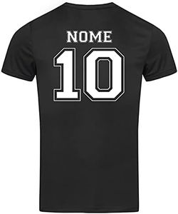 Teetaly - Maglietta T-Shirt Uomo Sportiva Personalizzata (Nero, Small, s)