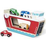 Melissa & Doug Wooden Ferryboat with 4 Wooden Vehicles