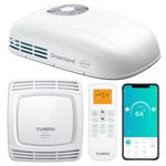 TURBRO Inverter 13.5K BTU RV Air Conditioner with Cooling and Heat Pump | Non-Ducted Low-Profile Rooftop Unit | Quiet Operation | WiFi & Remote Control | LED Atmosphere Light, White