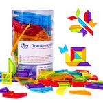 Transparent Pattern Blocks, Geometric Shapes Blocks, Tangram Puzzles, Practice Sorting Counting Patterning, Math Manipulatives for Kids, Back to School Supplies, Teacher Supplies