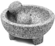 IMUSA USA MEXI-2011M Super Heavy Traditional Granite Molcajete Spice Grinder, 8-Inch, Gray, 8