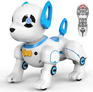 SUPIREO Remote Control Robot Dog Toy, RC Programmable Smart Interactive Robotic Pet, RC Stunt Robot Toy Imitates Animals Music Dancing Handstand Push-up Follow Functions for Boys & Girls