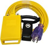 Parkworld Generator Distribution 4-Prong 30 AMP NEMA L14-30P to 5-20R Four-outlets (T-Blade 5-15R) Flat Extension Cord with 2 of 20amp Circuit Breaker (25FT)